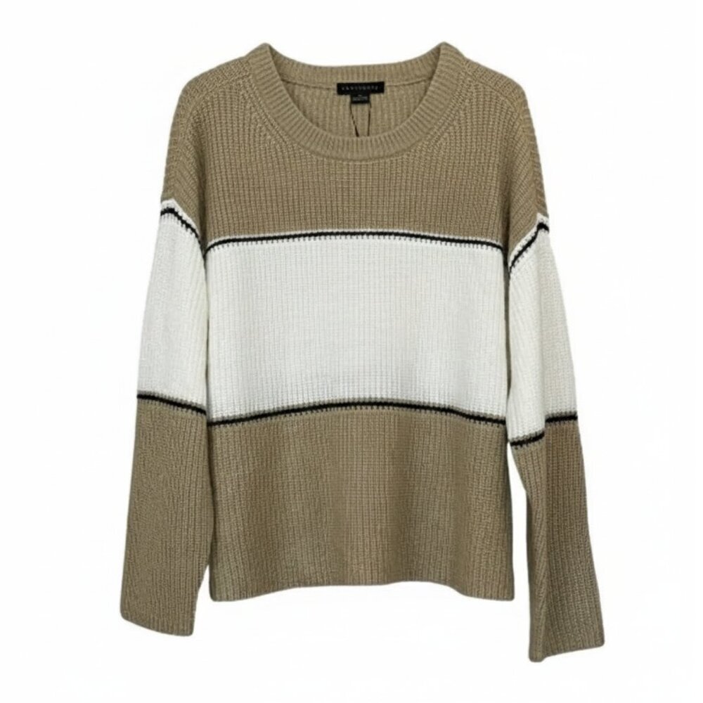 NWOT Sanctuary Wide Stripe Knit Chunky Sweater Sz. XL